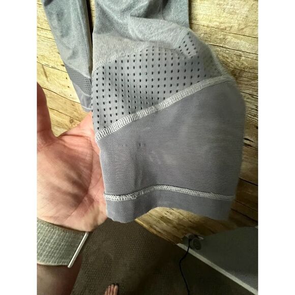 ATHLETA GIRL COBBLESTONE GRAY REFUEL MESH CAPRIS SIZE L/12 ATHLETIC PLAY ACTIVE - Picture 7 of 9